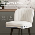 thumbnail image 4 of MultiHaven 26" Shell Back Bar Stools Set of 4,Swivel Counter Height Fabric Chairs with Metal Legs for Kitchen Island,Bar,Cafe - Beige, 4 of 9