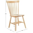 thumbnail image 3 of Safavieh Parker Scandinavian Adult Country Wood Solid Print Dining Side Chairs, Natural (Set of 2), 3 of 14