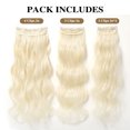 thumbnail image 3 of yeacher Long Curly Clip-In Hair Extensions, 22in Layered Synthetic Fiber, 190g Lightweight, Natural Look, Model NFP1011-2, 4-Piece Set for Daily Styling, 3 of 6
