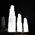 thumbnail image 4 of GKNET Natural Morocco Selenite Crystal Tower Lamp Natural Healing Light w/ USB Cord-Yellow ( Single Color )-6cm, 4 of 9