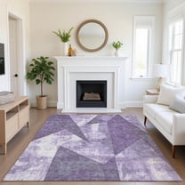 Addison Rugs Mayfield Premium Machine Washable Transitional Modern Purple Rectangle Rug, 10' x 14'