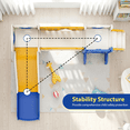 thumbnail image 3 of Pirecart 10-in-1 Kid Climber Slide,Toddler Slide Set with Ball, Drawing Board, Non-Slip Steps, Indoor Outdoor Playground for Age 3+, Yellow Blue, 3 of 9