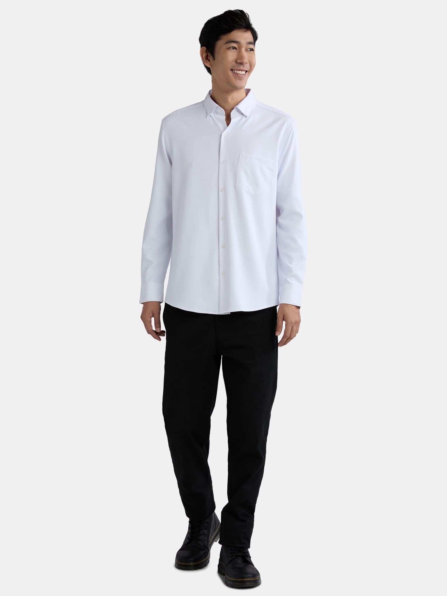 George Men’s Performance Dress Shirt with Long Sleeves, Sizes S-3XL