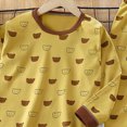 thumbnail image 4 of TOWED22 Toddler Baby Girl Outfits Set Long Sleeve Crewneck Sweatshirt + Joggers 2 Piece Clothes Fall Winter Cute(Yellow,11-12 Y), 4 of 4