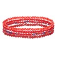 thumbnail image 1 of Pulseras de cuentas apilables bohemias Uxcell de 4mm, conjunto de pulseras elásticas de cuentas de cristal de múltiples capas para mujeres, joyería de muñeca, regalos de disfraces, rojo, 1 of 5