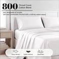 thumbnail image 4 of Superior Cotton Blend 800 Thread Count Sheet Set, Twin XL, White, 4 of 6