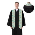 thumbnail image 4 of Haiem Elephant and Flowers Pattern Graduation Stole 2024 | Premium Satin Sash for Graduation Ceremony, 4 of 7