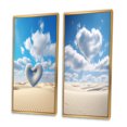 thumbnail image 3 of Designart "Heart of the Desert A Remote Beauty IV" Beach Framed Wall Art Set Of 2 - Coastal White Frame Gallery Set For Office Decor, 3 of 6