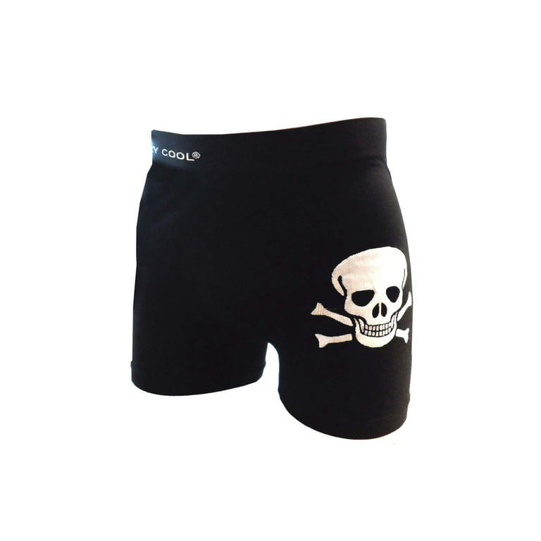 Crazy Cool Men's Seamless Boxer Briefs Underwear 6-Pack Set (Skull