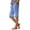 Blue, variant on Hurxie Womens Shorts Lightweight Elastic Waist Drawstring Bermuda Short Knee Length Casual Capri Pants with Pockets Navy,XL