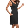 thumbnail image 3 of OutfitShow Women Summer Casual V-Neck Tank Dress Beach Cover Up with Side Pockets, 3 of 5