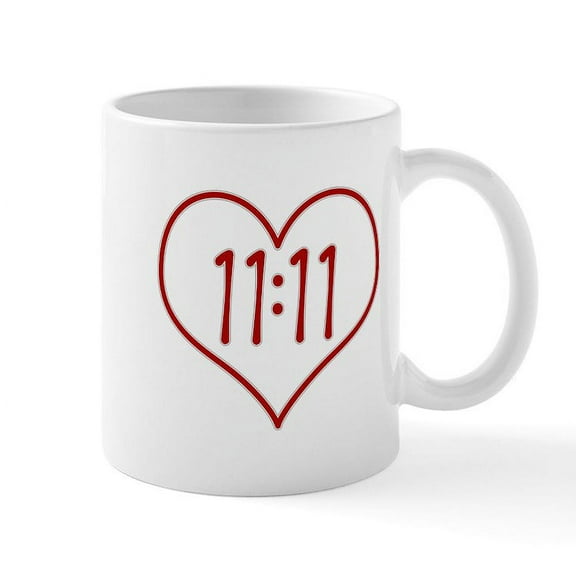 CafePress - 11:11 Colorful Floral Mugs - 11 oz Ceramic Mug - Novelty Coffee Tea Cup