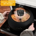 thumbnail image 3 of Microwave Splatter Cover Vented Glass Splatter Guard Lid with Collapsible Silicone for Food as Pot Cover Plate 10.8 inch for 6 7 8 9 10 inch Plate Bowl, 3 of 10
