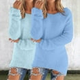 thumbnail image 2 of Sweaters For Women Women's Fashionable Long Sleeve Pullovers Loose Fuzzy Jumper Sweater Womens Sweaters, 2 of 6