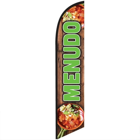 Menudo Feather Banner Swooper Flag - NO WIND REQUIRED - Replacement FLAG ONLY