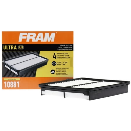 FRAM Ultra Premium 40,000 Mile Air Filter, 10881 for Select Hyundai and Kia Vehicles