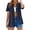 Navy Cardigan, variant on Women's Short Sleeve Cardigan Cotton Linen Button Down Open Front Cardigans Tops Casual Tops Purple,M