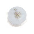 thumbnail image 4 of 4Pc White Marble Round Coaster W/ Snowflake Brass Inlay (4X4"), 4 of 4