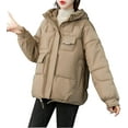 thumbnail image 2 of Women's Down Puffer Jacket,Womens Down Coats & Jackets Winter Coats Long Sleeve Short Warm Zip Up Jacket Outerwear, 2 of 7