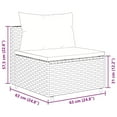 thumbnail image 3 of vidaXL 6 Piece Patio Lounge Set with Cushions Black Poly Rattan, 3 of 10
