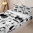 thumbnail image 3 of Erosebridal Cartoon Vehicle Zipper Full Size Comforter Sets with Fitted Sheet and 2 Pillowcases,Tree Mountain Builder Sketch Zipper Bedding Set For Boys,Reversible,4 Pieces, 3 of 7