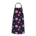 thumbnail image 2 of Pofeuu Pink Planets And Stars Print Waterproof Apron with Pockets Adjustable Cooking Aprons Kitchen Bib for Baking Household Cleaning, 2 of 8