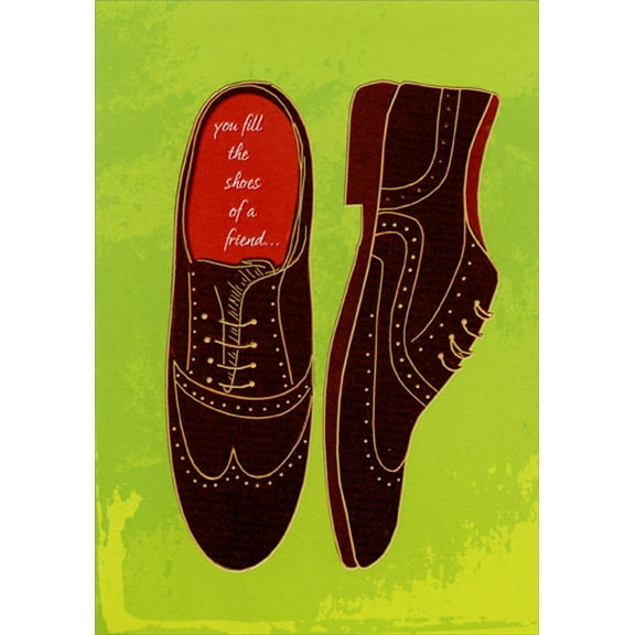 Designer Greetings Brown Shoes with Gold Foil Trim Father's Day Card for Godfather