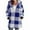Blue, variant on Flannel Shirt Women Plaid Shirts Winter Coat Shackets Jackets Casual Hooded Long Sleeve Jacket Fall Outfits for Women 2025 Blue XL