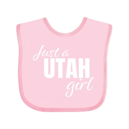 

Inktastic Just a Utah Girl Born and Raised Gift Baby Girl Bib