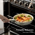 thumbnail image 6 of Carote Ceramic Nonstick Detachable Frying Pans Set, 3 Pieces Non Toxic Cookware Set with Induction, Oven/Dishwasher Safe, Easy for Storage, Cream White, 6 of 9