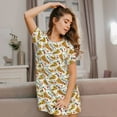 thumbnail image 3 of Naloa Pizza Slices Print Women Nightgowns,Womens Loungewear,Short Sleeve Sleepwear,Comfy Ladies Nightdress, 3 of 6