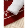 thumbnail image 6 of Christmas Clothes For 4T 5T 6T 7T Kid Toddler Girls Sleeveless Velvet Dress + Plush Cardigan Coat + Santa Hat 3Pcs Cute Outfits 6 Years Red, 6 of 10