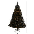 thumbnail image 3 of Nearly Natural Clear Prelit LED Black Decorated Fir Christmas Tree, with 1036 Tips 6', 3 of 11