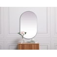thumbnail image 4 of Metal Frame Oval Mirror 30x48 Inch in Brass, 4 of 7