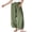 Green, variant on Womens Lightweight Cotton Linen Harem Pants Smocked High Waisted Loose Casual Business Trousers with Pockets