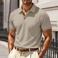 thumbnail image 3 of Polo Shirts for Men Summer Lightweight Short Sleeve Lapel Collar Business Casual T Shirts Golf Shirt, 3 of 8