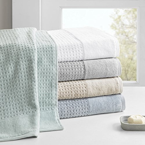 Madison park 6 piece spa online waffle cotton jacquard towels se
