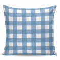 thumbnail image 2 of Blue White Plaid Throw Pillow Covers, Soft Pillowcases with Invisible Zipper, Gradient Geometric Buffalo Checkered Decorative Square Pillow Cushion Covers for Living Room Couch Sofa Bed 16x16 Inches, 2 of 8