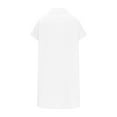 thumbnail image 6 of Amzcrzy Womens Button Down Shirt Dress Summer Cotton Linen Collared Dress V-Neck Mini Dress Casual Short Sleeve Loose Tunic Dresses with Pockets S-2XL, 6 of 9