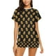 thumbnail image 1 of Conjunto de pijama corto para mujer con estampado de cabeza de tigre LKS306, 1 of 4