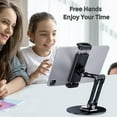 thumbnail image 6 of CreaDream Tablet Stand Holder for iPad, Adjustable with 360 Rotating Base for Desk, Aluminum Tablet Stand with 11" Arm Compatible with iPad Air/Mini, 10.2/9.7, Pro 11/13 and More, Black, 6 of 8