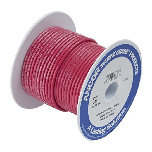 Tinned Copper Wire, 16 AWG (1mm2), Red - 25ft