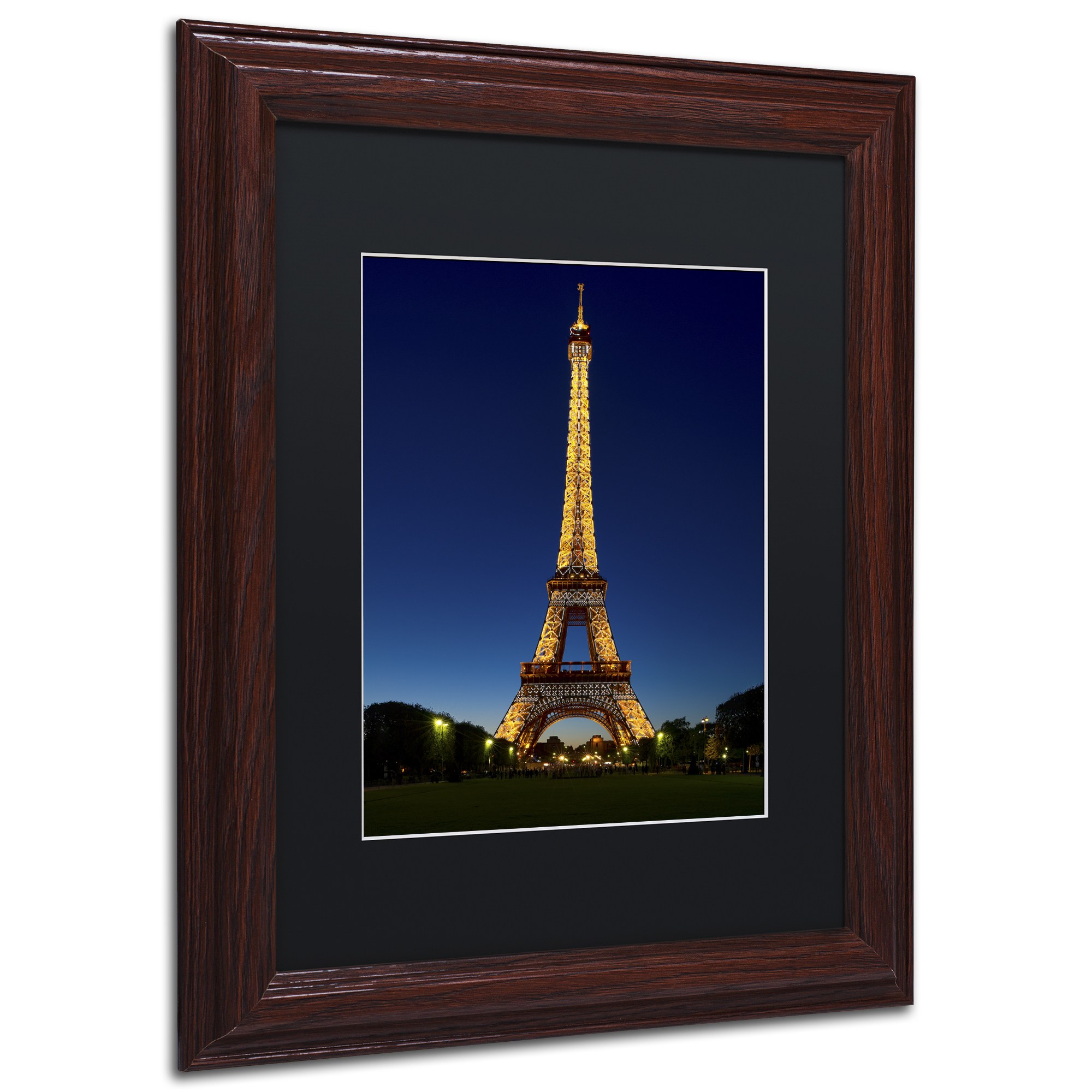 Trademark Fine Art "Evening Light Show" Canvas Art by Michael Blanchette Photography Black Matte, Wood Frame