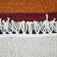 thumbnail image 2 of Rugsotic Carpets Eco-Friendly Woven Hand Woven Kilim Flat Weave Orange Blue Contemporary Area Rug, 4'x6' Rectangle, Antimicrobial, 2 of 10