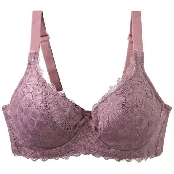 Aofany Womens Plus Size Bras Women's Lace Bra Full Coverage Padded Push Up Underwired for Everyday Comfort, Adjustable Spaghetti Strap, 34C-48E