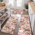thumbnail image 2 of Poodle Dog and Flower Floral Kitchen Rugs Sets Of 3,Kitchen Runner Rugs Non Skid Washable,Decorative Kitchen Floor Mats for Kitchen,Sink,Laundry,17"x30"+ 17"x47" + 17"x59", 2 of 6