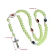 thumbnail image 3 of glowing in Dark Rosary Necklace Bead Chain Pendant Ornaments for Home Church Yoga Room Decorations Gift, 3 of 4