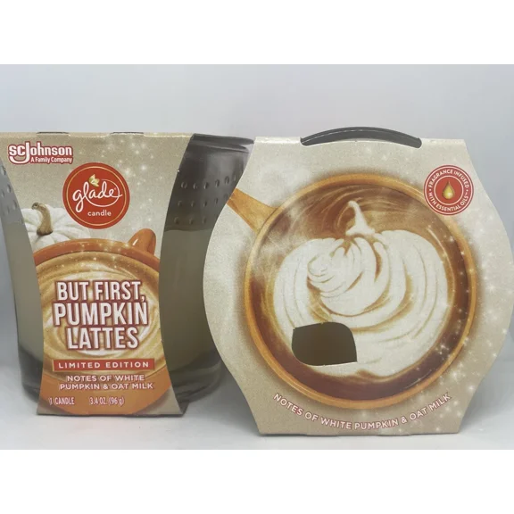 Glade Candle Limited Edition Fall Scent: 'But First, Pumpkin Latte' Lot Of 2