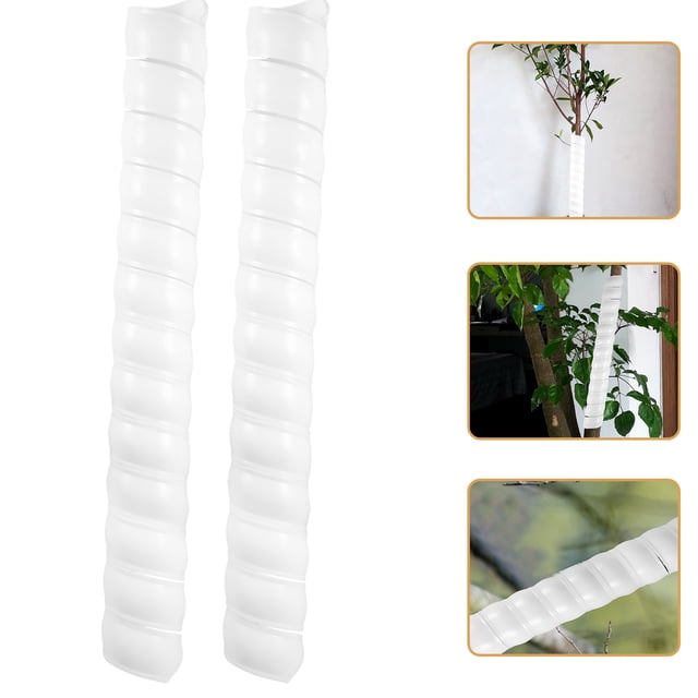 FENGGUIQU 2Ud Protección Para Troncos De Árbol Con Espirales De PVC Duradero Color