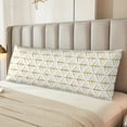 thumbnail image 6 of Picia White And Gold Geometry Body Pillow Cover - Super Soft Microfiber 20x54 Body Pillow Case - Envelope Closure, Wrinkle, Stain Resistant Body Pillow Cover,Elegant Bedding, 6 of 8